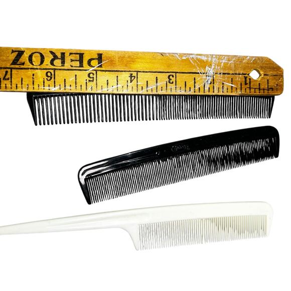 Vintage Goody's "unbreakable combs" set 3 combs in pack made in USA - Picture 5 of 9